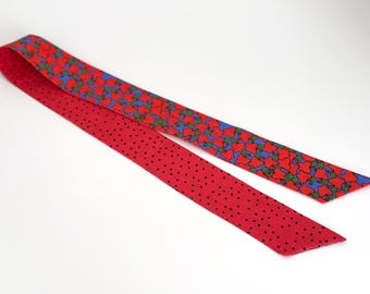 Reversible Head Wrap • Head Tie • Knot Headband • Hair Tie • Tie Up Head Scarf 1940's, 1950's, retro