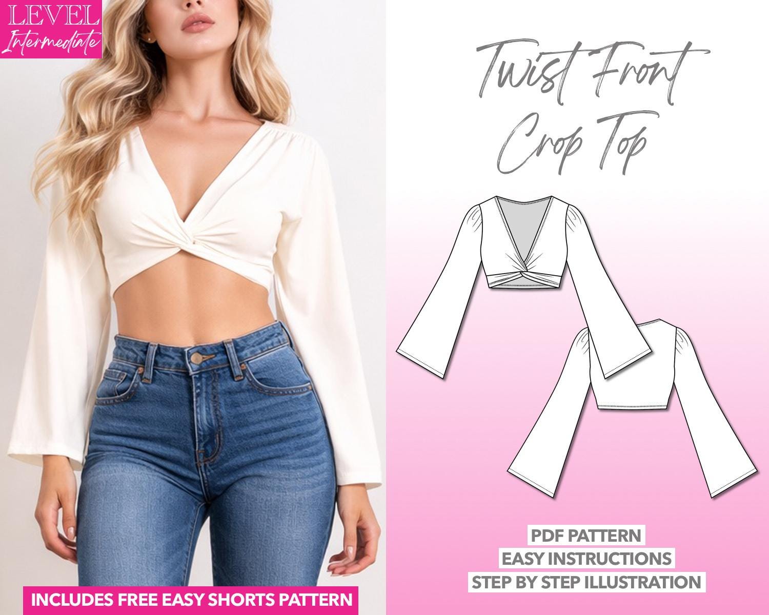 Twist Crop Top - Etsy Canada