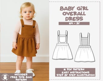 Naaipatroon babyjurk overall (pdf-patroon)