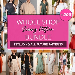 Whole Shop Bundle featuring 200+ sewing patterns