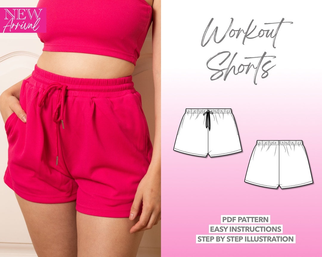 Shorts Sewing Pattern Gym Shorts Pattern Workout Shorts Sewing Etsy