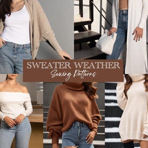 Sweater Sewing Patterns Top PDF Pattern Women Sewing Pattern Sweater Dress Sewing Pattern Sweater Top Pattern Cardigan Sewing Pattern PDF