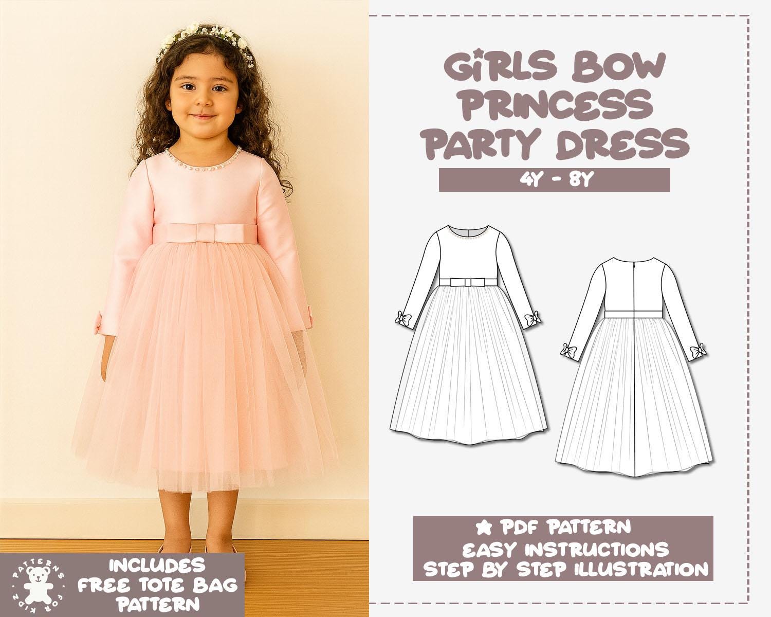 strapless open back dress Garden Party Dress 18 inch Doll Clothes PDF Pattern Download