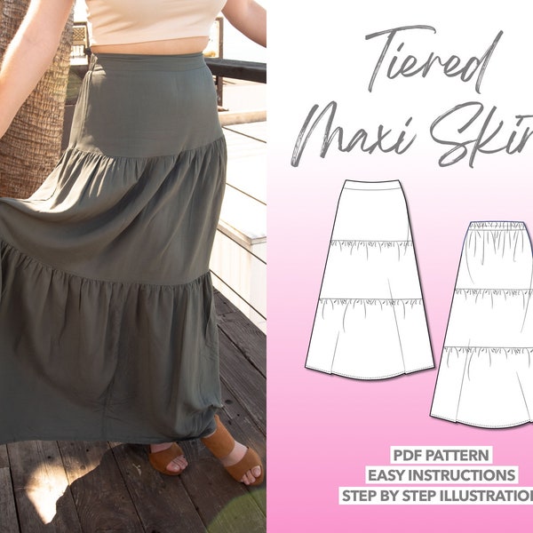 Tiered Skirt - Etsy