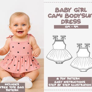 Naaipatroon babymeisjes cami bodysuit (pdf-patroon)