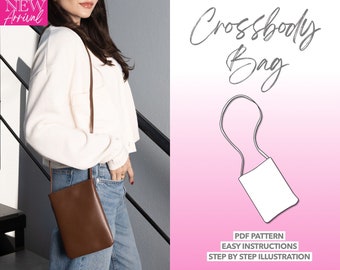 Mini Crossbody Bag Sewing Pattern Bag PDF Pattern Cellphone Bag Sewing Pattern Shoulder Bag Pattern