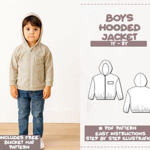 Jongenshoodie naaipatroon 1Y-8Y (pdf-patroon)