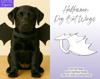 Halloween Dog Bat Wings Costume Sewing Pattern (PDF Download XS–XL)