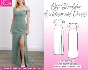 bridesmaid dress patterns to sew Pearl Dress PDF Pattern