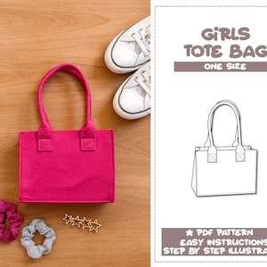 Patrón de costura para bolso de mano para niñas: Monedero fácil para niños (patrón PDF)
