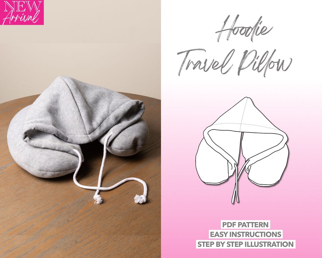Hoodie Travel Pillow Sewing Pattern Accessories PDF Pattern Hoodie