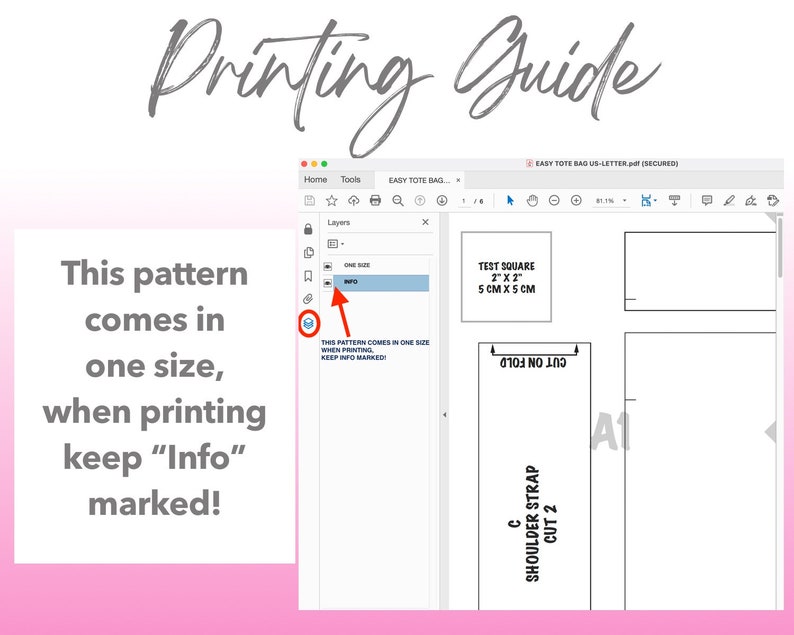 Patterns For Less printing guide.