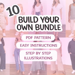 Custom PDF Sewing Pattern Bundle: Women's, Men's & Kids' Styles (Digital Download)