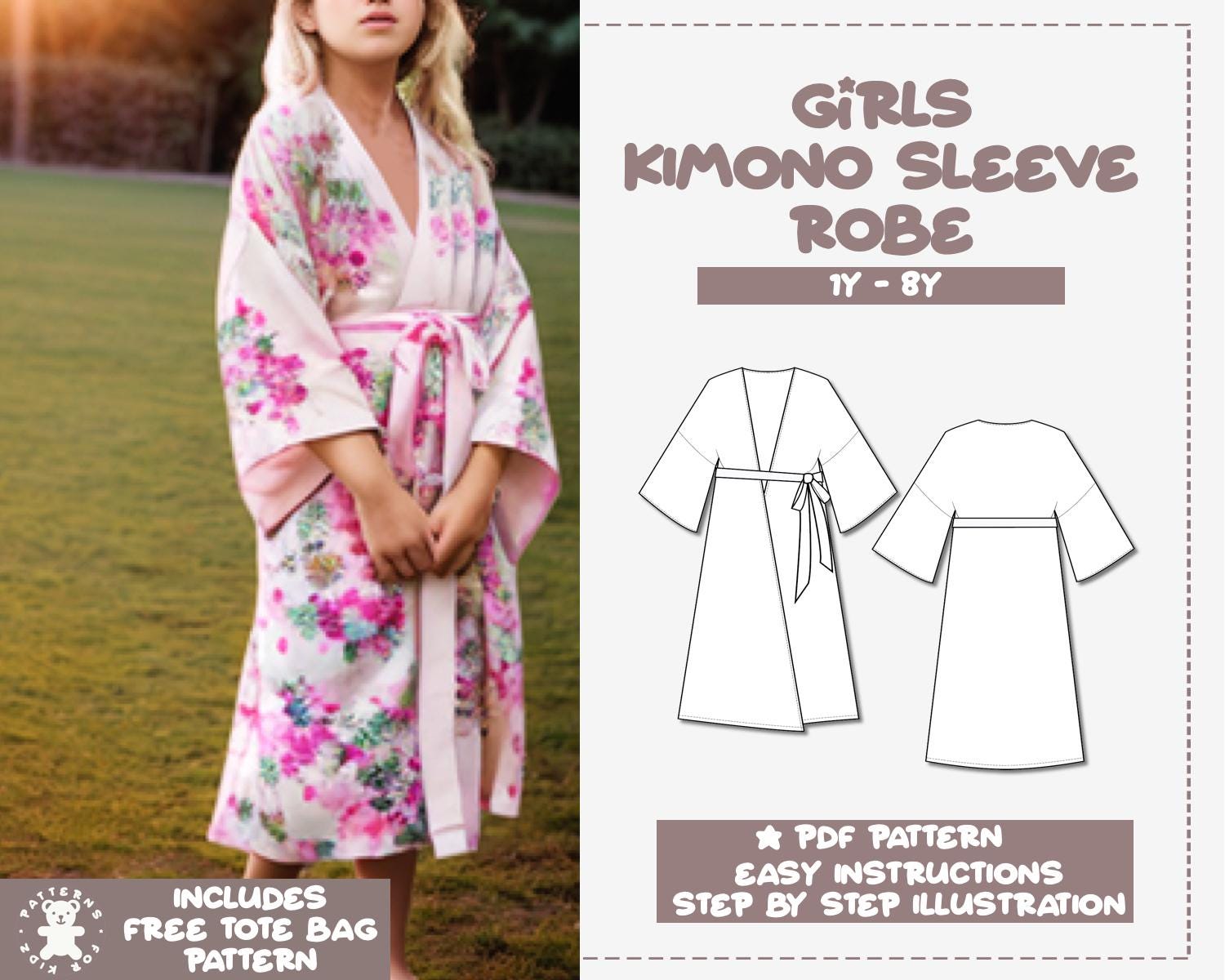 Kimono Robe Pattern UK