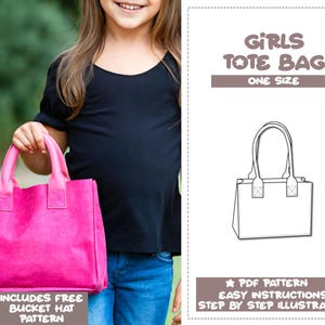 Tasche Schnittmuster Mädchen Tragetasche PDF Muster Kindertasche Schnittmuster Kindertasche Schnittmuster Mädchen Geldbörse Muster Easy PDF Pattern Kinder Schnittmuster Easy Bag PDF