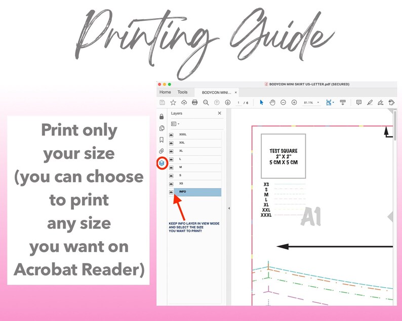 Skirt Sewing Pattern Mini Skirt PDF Pattern Bodycon Skirt Easy Etsy