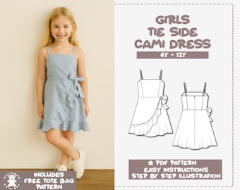 Naaipatroon cami-jurk met ruches voor meisjes (pdf-download: 6-12 jaar)