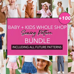 Mönsterpaket för barn: 130+ mönster, 0 M-12Y (PDF-mönster)