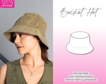 Bucket Hat Sewing Pattern Women Trendy Hat PDF Pattern Reversible Hat Sewing Pattern Accessories PDF Pattern