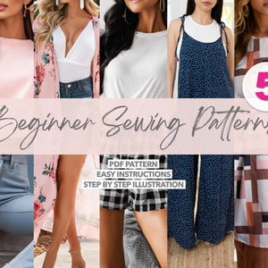 Beginner Sewing Patterns Easy PDF Pattern Cargo Top Sewing Pattern Dress Pattern Shorts Sewing Pattern Robe Pattern Jumpsuit Sewing Pattern