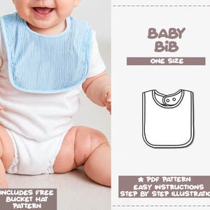 Baby Bib Sewing Pattern Baby Accessories PDF Pattern Toddler Bib Sewing Pattern Waterproof Bib Pattern Easy Bib Sewing Pattern Baby Bib PDF