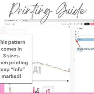 Baker Boy Cap sewing pattern printing guide.