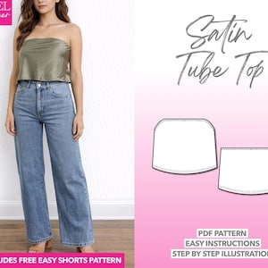 Tube Top Sewing Pattern PDF: XS-XXXL, Easy Beginner Project