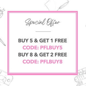 Buy 5 Get 1 Free and Buy 8 Get 2 Free