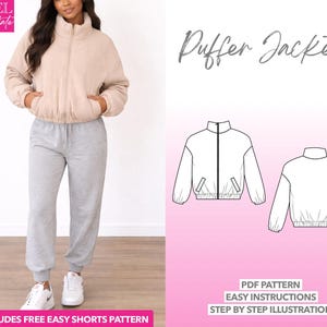 Schnittmuster Steppjacke: Damen-Zipper (PDF XS-XXXL)