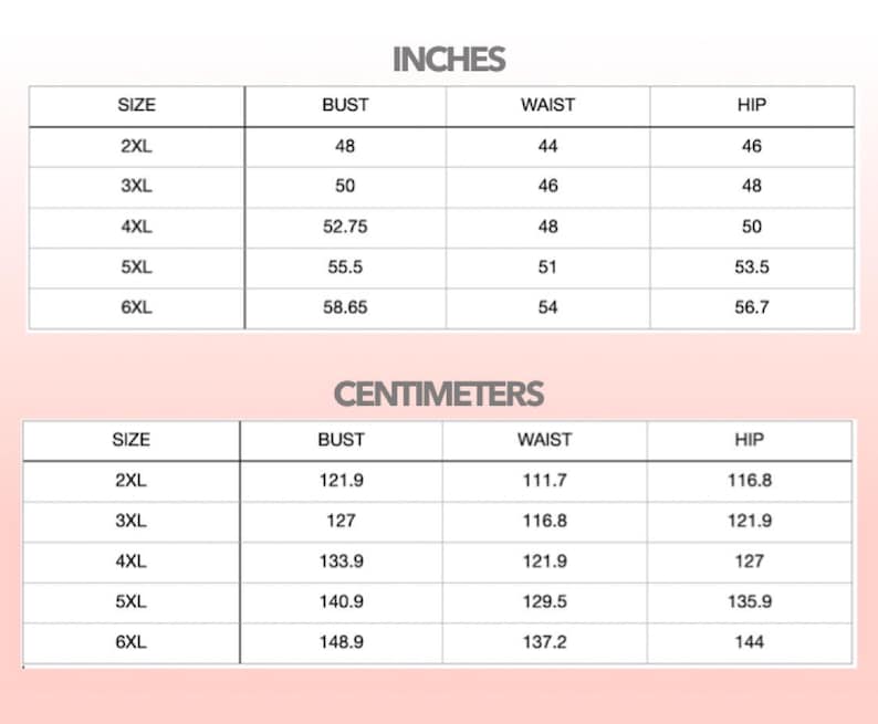 Patterns For Plus Size Men size chart.