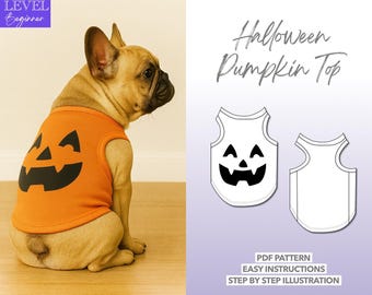 Halloween Dog Pumpkin Top Sewing Pattern (PDF Pattern)