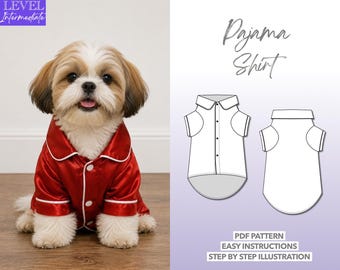 Dog Pajama Shirt PDF Sewing Pattern – PDF Download (XS–5XL)