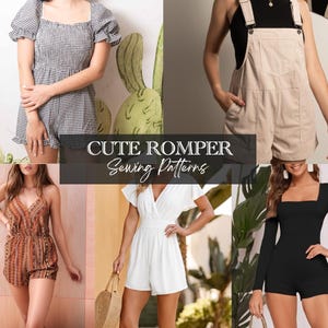Romper Sewing Pattern Playsuit PDF Pattern Overall Sewing Pattern Cami Romper Pattern Knit Romper Sewing Pattern Women Romper PDF Pattern