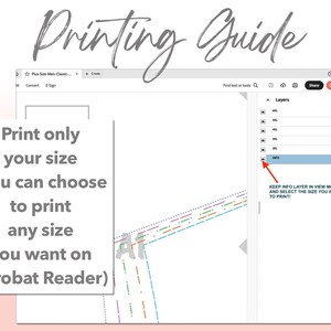 Plus Size Mens Classic Hoodie sewing pattern printing guide.