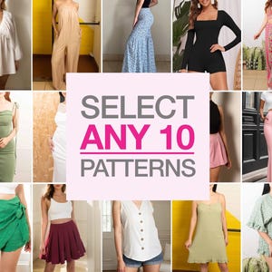 Customize Your Own Sewing Pattern Bundle! Women PDF Sewing Patterns Women PDF Pattern Bundle Custom Sewing Pattern Bundle Choose Patterns