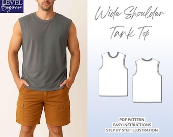 Herren Breite Schulter Tank Top Schnittmuster (PDF-Pattern)