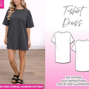 T-Shirt Dress Sewing Pattern (PDF Pattern, XS–XXXL)