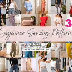 Beginner Sewing Patterns Easy Sewing Pattern Top Sewing Pattern Dress Pattern Jumpsuit Sewing Pattern Romper Pattern Bundle Sewing Pattern