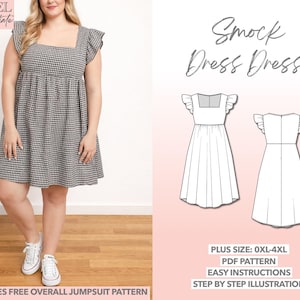 Dress Pattern Plus Size Flowy - Etsy Australia