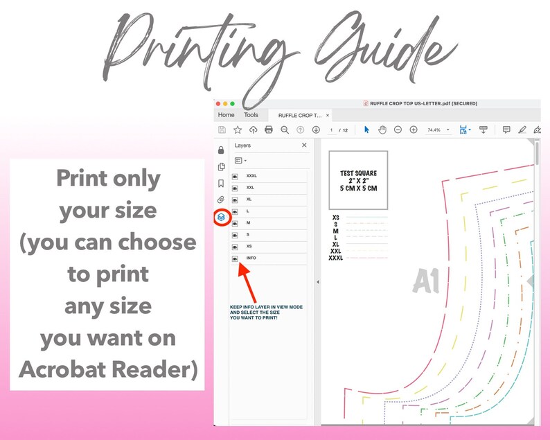 Patterns For Less printing guide.