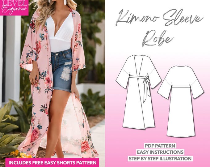 Duster Robe Pattern Free Maxi Duster Wrap Pattern | INSTANT DOWNLOAD | Kimono | PDF Sewing ...