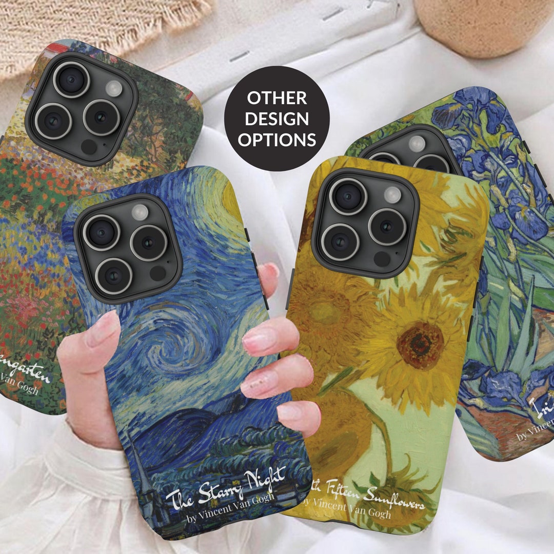 Van Gogh Phone Case, Van Gogh Sunflowers, Van Gogh iPhone Case, Irises
