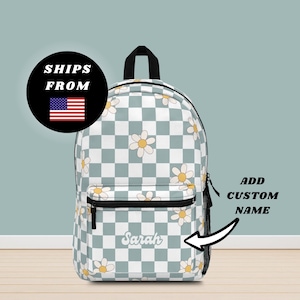 Personalized Cute Retro Floral Backpack Gift for y2k