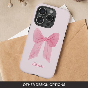 Coquette Personalized Pink Bow Phone Case