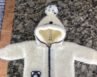 Knitted toddlers 3-6 months sweater cardigan unisex