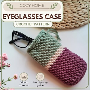 Pochette à lunettes de soleil au crochet | Etui à lunettes au crochet | Modèle au crochet rapide | Porte-lunettes de lecture