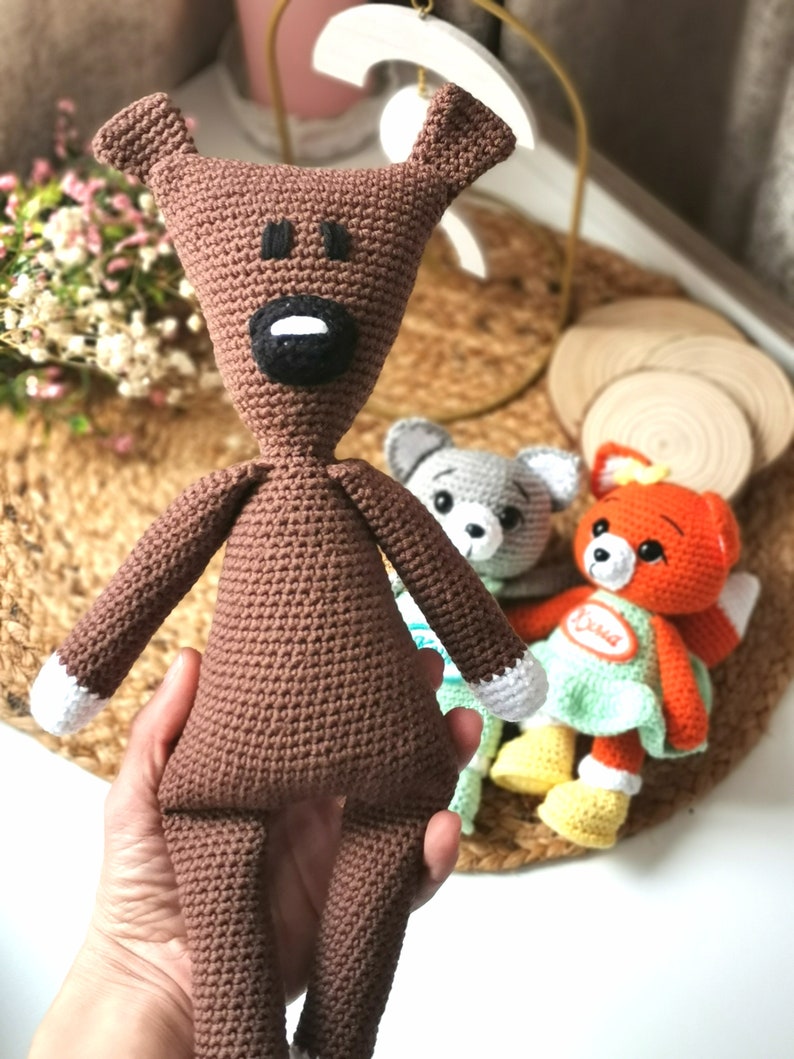 Crochet Teddy Bear, Personalized Crochet Bear, Cotton Knitted Toy, Teddy bear Gift Toy,Teddy Knitted Bear toy