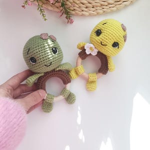 Crochet turtle rattle pattern | Make your own baby rattle | Easy crochet pattern | Crochet turtle | Amigurumi baby rattle pattern