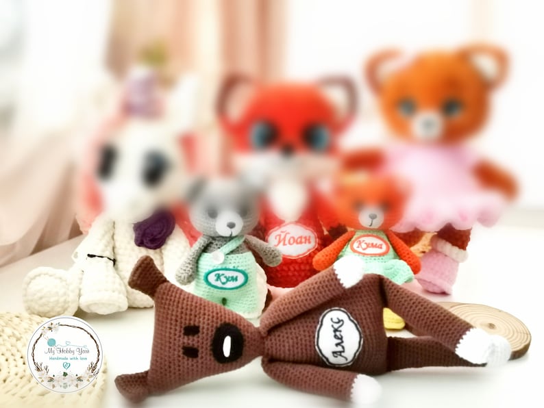 Crochet Teddy Bear, Personalized Crochet Bear, Ready to Ship Handmade Toy, Gift for Kids, Newborn Gift, Teddy bear Gift,Teddy bear toy