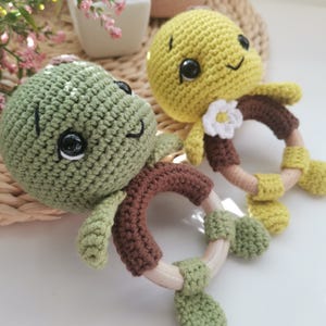 Crochet turtle rattle pattern | Make your own baby rattle | Easy crochet pattern | Crochet turtle | Amigurumi baby rattle pattern
